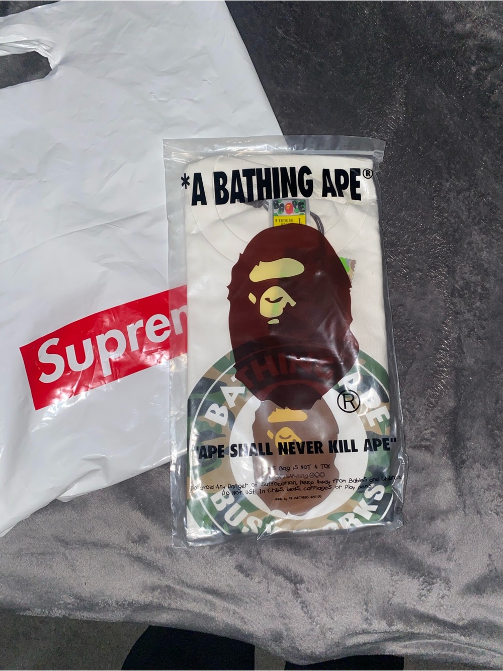 Large Bape White Tee